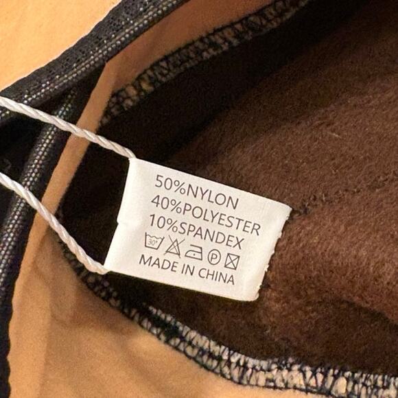 Vertvie Fleece Lined Tights LOT OF 2 Womens Sz L/XL Brown Elastic Waist NEW - Picture 8 of 9